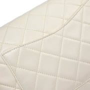 Chanel White Lambskin Hula Hoop Medium Handbag 196031