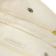 Chanel White Lambskin Hula Hoop Medium Handbag 196031