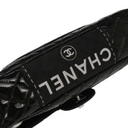 Chanel Black Patent Leather Secret Label Single Flap Shoulder Bag 196034