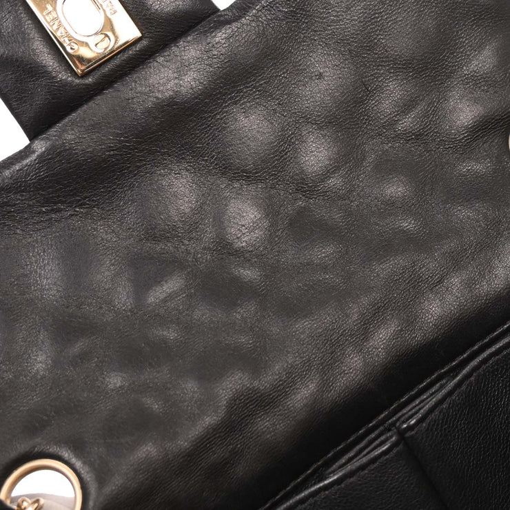 Chanel Black Lambskin Valentine East West Shoulder Bag 196036