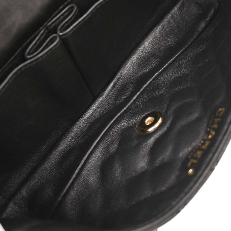 Chanel Black Lambskin Valentine East West Shoulder Bag 196036