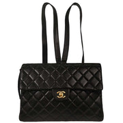 Chanel Black Lambskin Backpack 196037
