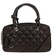 Chanel Brown Calfskin Cambon Ligne Bowling Bag 196038