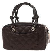 Chanel Brown Calfskin Cambon Ligne Bowling Bag 196038