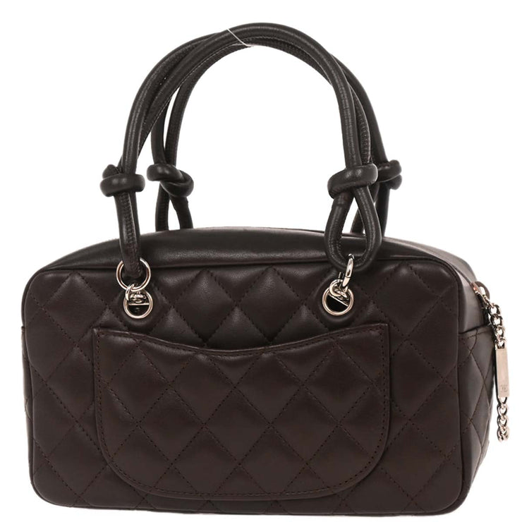 Chanel Brown Calfskin Cambon Ligne Bowling Bag 196038