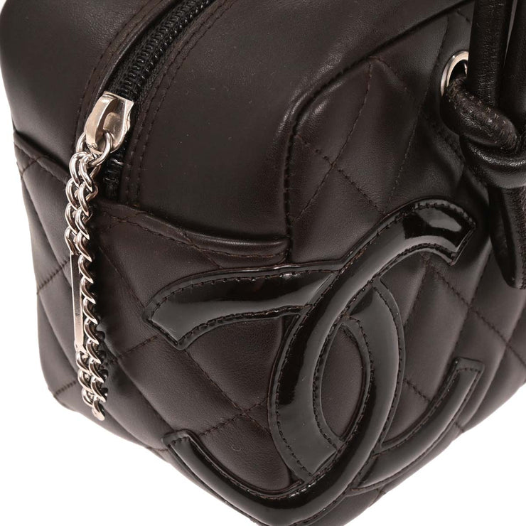Chanel Brown Calfskin Cambon Ligne Bowling Bag 196038