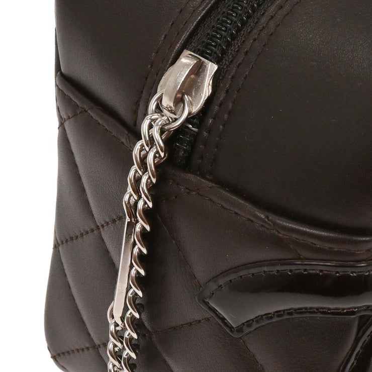 Chanel Brown Calfskin Cambon Ligne Bowling Bag 196038