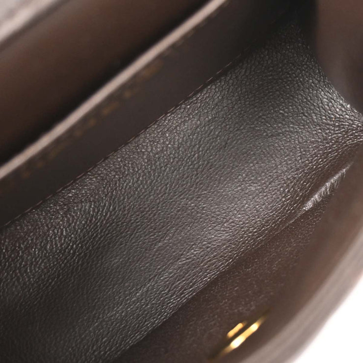 Chanel Brown Lambskin Top Handle Handbag 196039