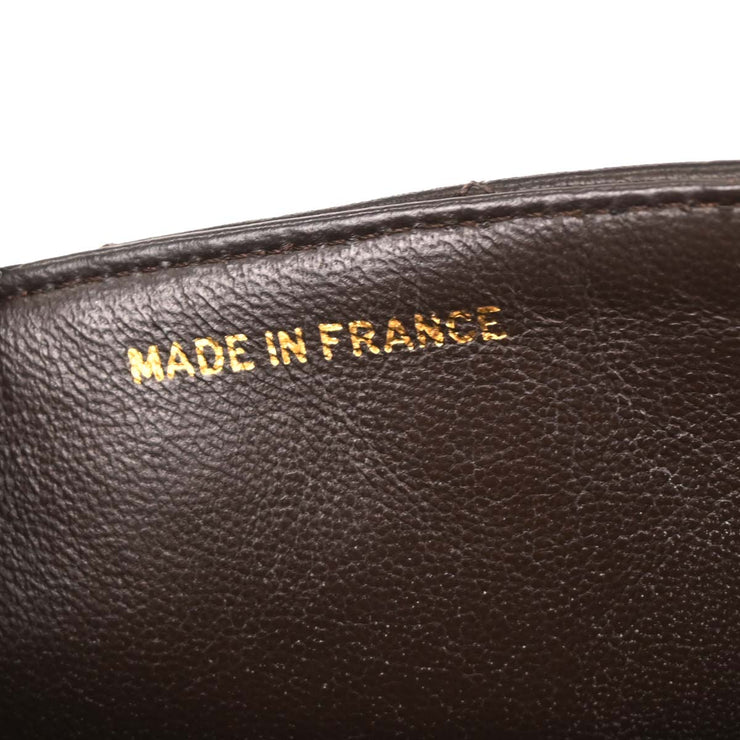 Chanel Brown Lambskin Top Handle Handbag 196039