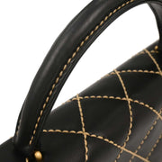Chanel Black Calfskin Wild Stitch Top Handle Handbag 196042