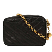 Chanel Black Calfskin Bias Stitch Camera Bag Mini 196045