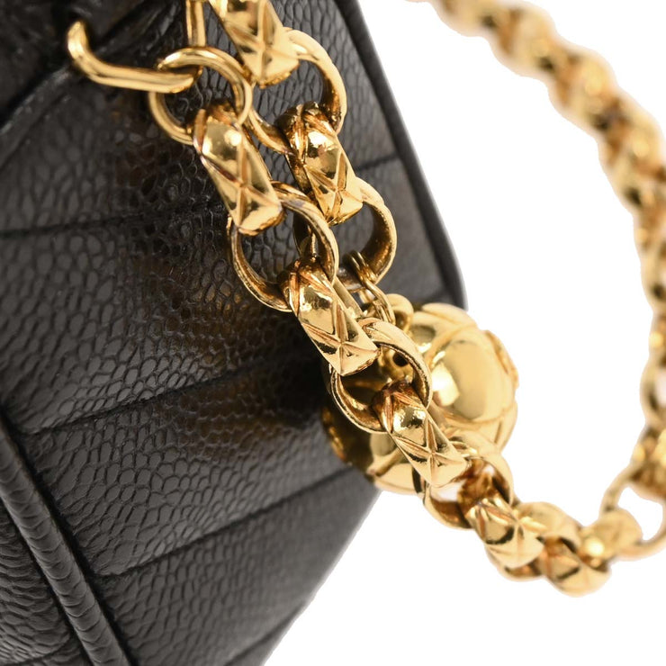 Chanel Black Calfskin Bias Stitch Camera Bag Mini 196045