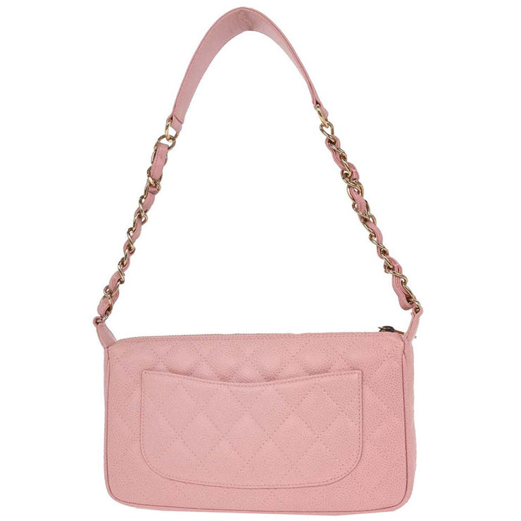 Chanel Pink Calfskin Shoulder Bag 196046