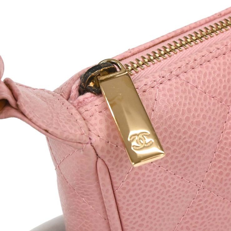 Chanel Pink Calfskin Shoulder Bag 196046