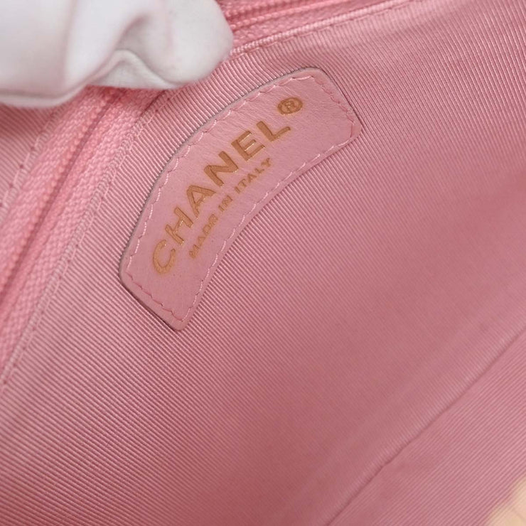 Chanel Pink Calfskin Shoulder Bag 196046