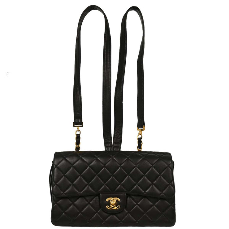 Chanel Black Lambskin Backpack 196047