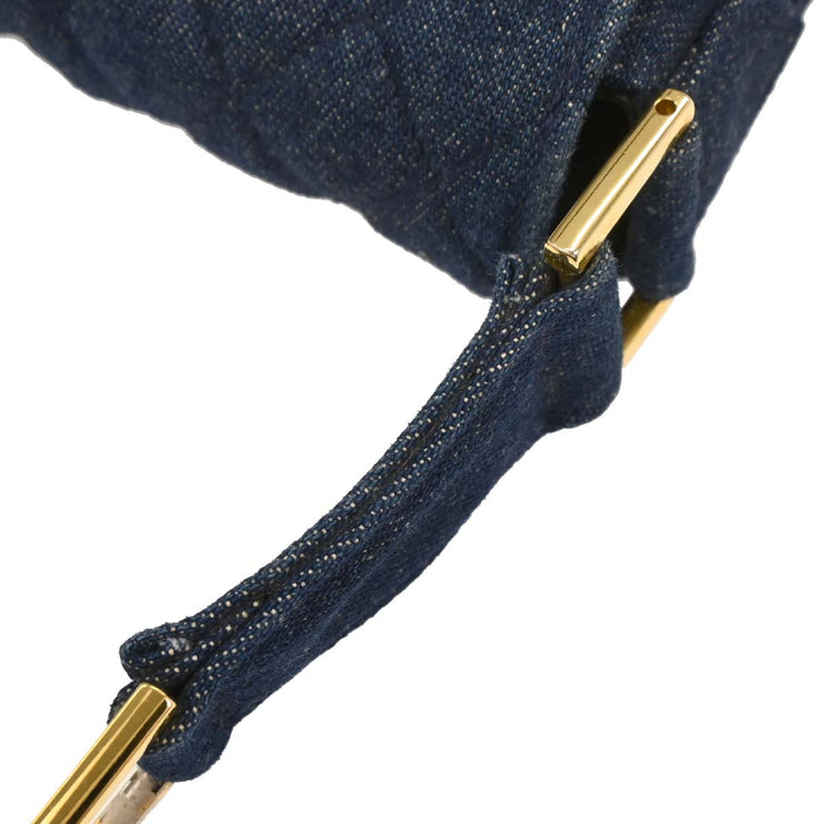 Chanel Blue Denim Straight Flap Shoulder Bag 196048