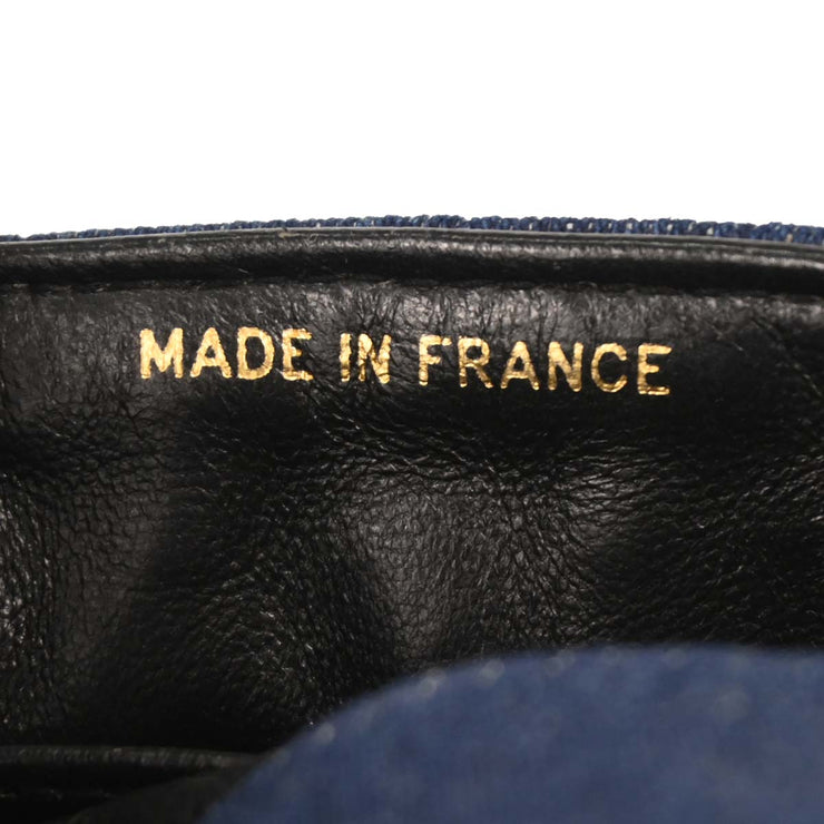 Chanel Blue Denim Straight Flap Shoulder Bag 196048