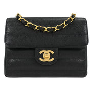 Chanel Black Calfskin Mini Classic Square Flap Bag 17 196051