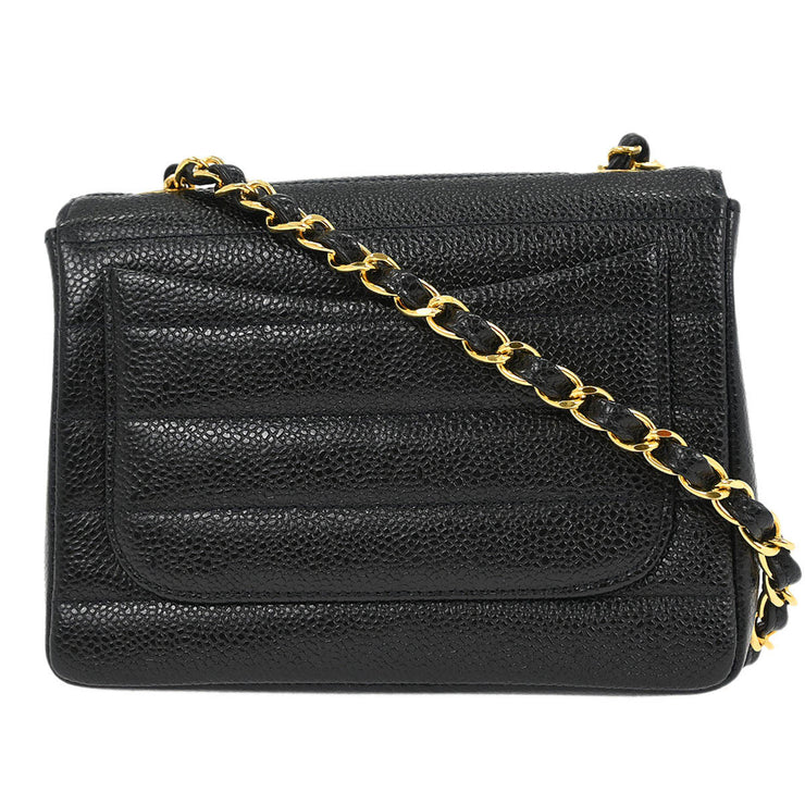 Chanel Black Calfskin Mini Classic Square Flap Bag 17 196051