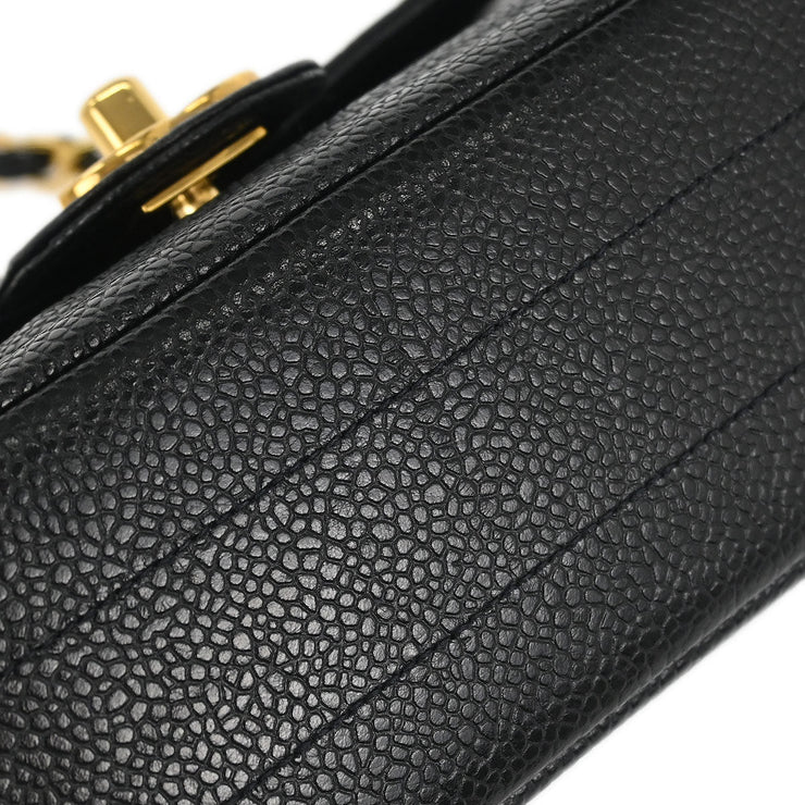 Chanel Black Calfskin Mini Classic Square Flap Bag 17 196051