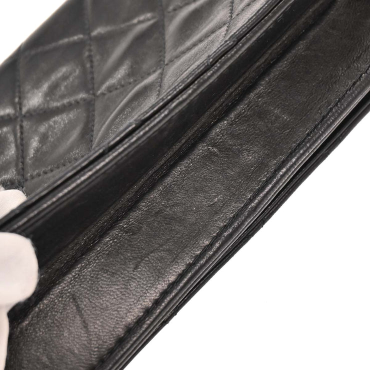 Chanel Black Lambskin Turnlock Mini Full Flap Shoulder Bag 196056