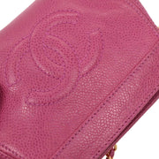Chanel Pink Calfskin Shoulder Bag 196058