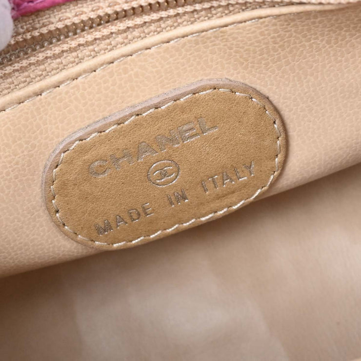 Chanel Pink Calfskin Shoulder Bag 196058