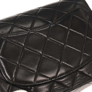 Chanel Black Lambskin Mini Classic Square Flap Shoulder Bag 17 196065