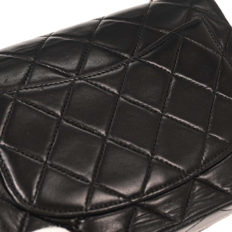 Chanel Black Lambskin Mini Classic Square Flap Shoulder Bag 17 196065