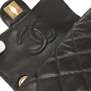 Chanel Black Lambskin Mini Classic Square Flap Shoulder Bag 17 196065