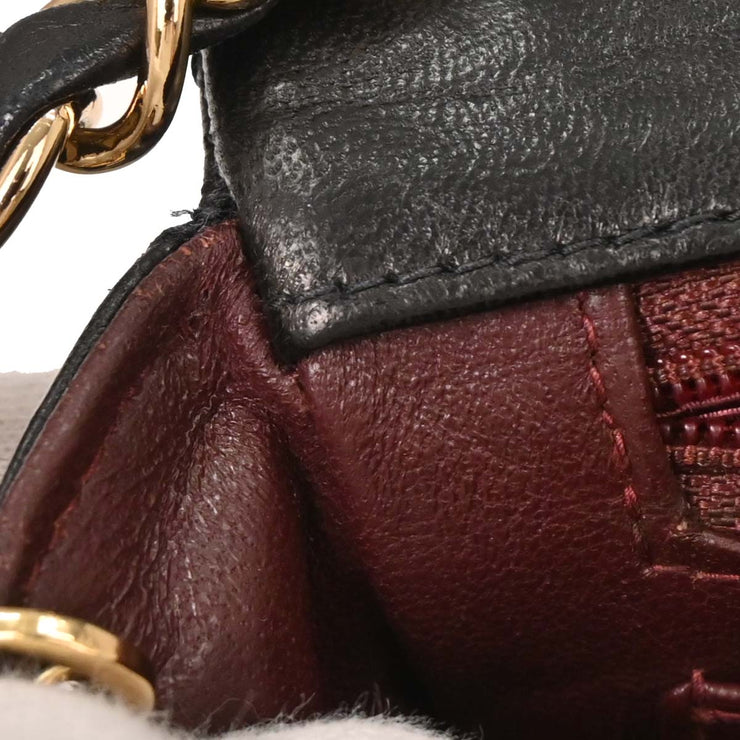 Chanel Black Lambskin Mini Classic Square Flap Shoulder Bag 17 196065