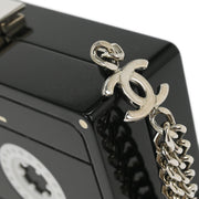 Chanel Black Acrylic Cassette Tape Clutch Bag 04P 196074