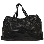 Chanel Black Calfskin Mademoiselle Lock Tote Handbag 196076