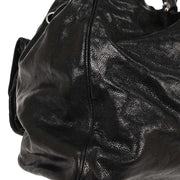 Chanel Black Calfskin Mademoiselle Lock Tote Handbag 196076