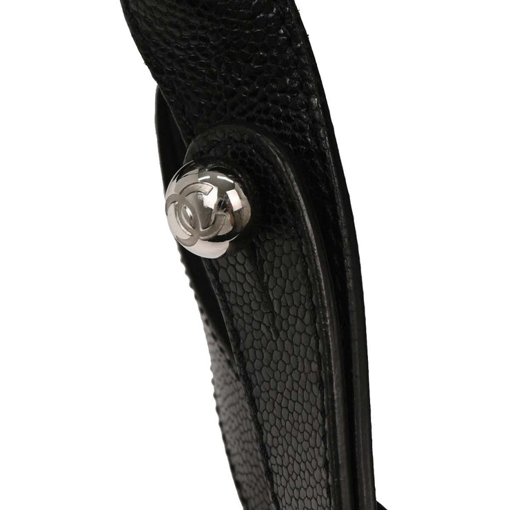 Chanel Black Calfskin Mademoiselle Lock Tote Handbag 196076