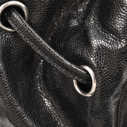 Chanel Black Calfskin Mademoiselle Lock Tote Handbag 196076