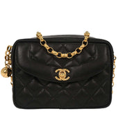 Chanel Black Calfskin Camera Bag Mini 196077