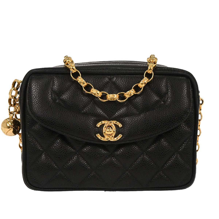 Chanel Black Calfskin Camera Bag Mini 196077