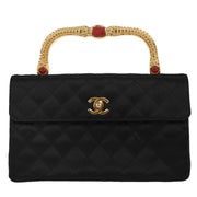 Chanel Black Satin Handbag 196078