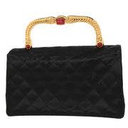 Chanel Black Satin Handbag 196078
