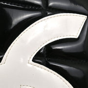 Chanel Black Patent Leather Round Vanity Handbag 196079