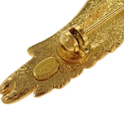 Chanel Eagle Brooch Pin Gold Rhinestone 01P 196085