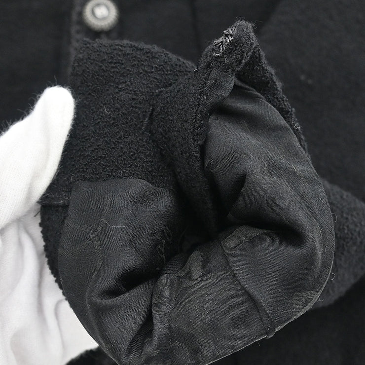 Chanel Single Breasted Jacket Black 08A #38 196087