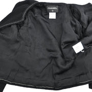 Chanel Single Breasted Jacket Black 08A #38 196087