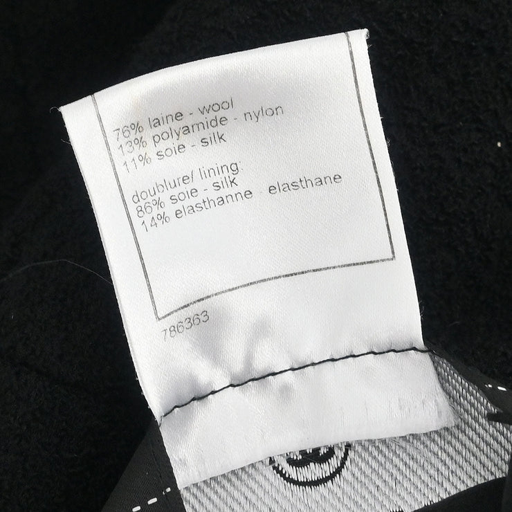 Chanel Single Breasted Jacket Black 08A #38 196087