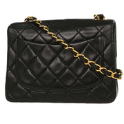 Chanel Black Lambskin Mini Classic Square Flap Shoulder Bag 17 196090