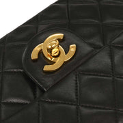 Chanel Black Lambskin Mini Classic Square Flap Shoulder Bag 17 196090