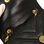 Chanel Black Lambskin Chevron Shoulder Bag 196091