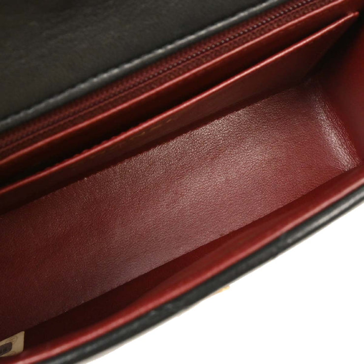 Chanel Black Lambskin Chevron Shoulder Bag 196091